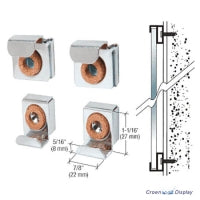 a diagram showing the measurements and specifications of spring mounted wall clips