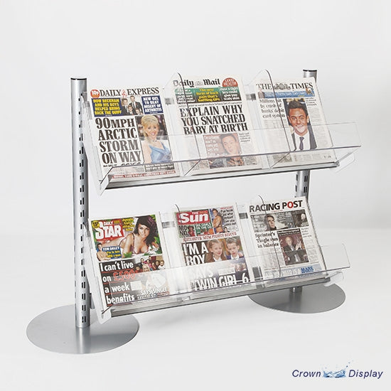 Load image into Gallery viewer, Queue Management Newspaper Shelf