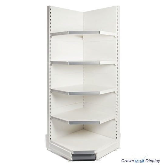 Load image into Gallery viewer, 90 degree internal corner unit for use in retail display to make a continuous shelving run round corners