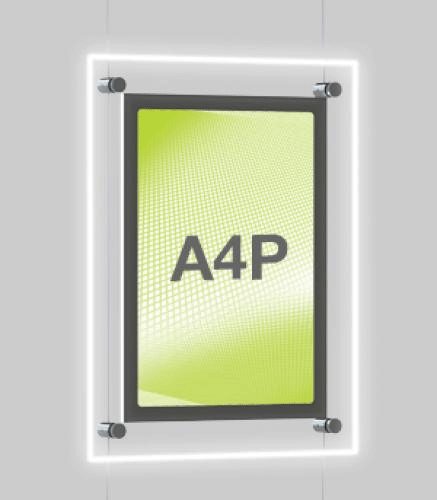 Load image into Gallery viewer, Portrait LED Light Window Pocket Display Kit Single A4 (6200015)