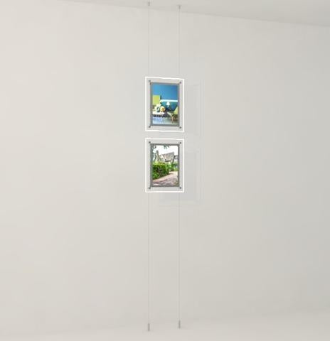 Load image into Gallery viewer, Portrait LED Light Window Pocket Display Kit Twin A4 (6200115)