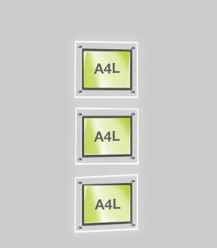 Landscape LED Light Window Pocket Display Kit Triple A4 (6200715)