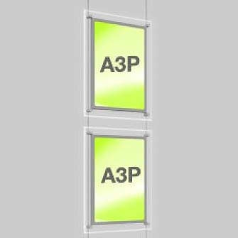 Load image into Gallery viewer, Portrait LED Light Window Pocket Display Kit Double A3 (6201115)