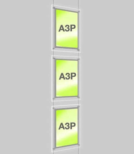 Load image into Gallery viewer, Portrait LED Light Window Pocket Display Kit Triple A3 (6201215)