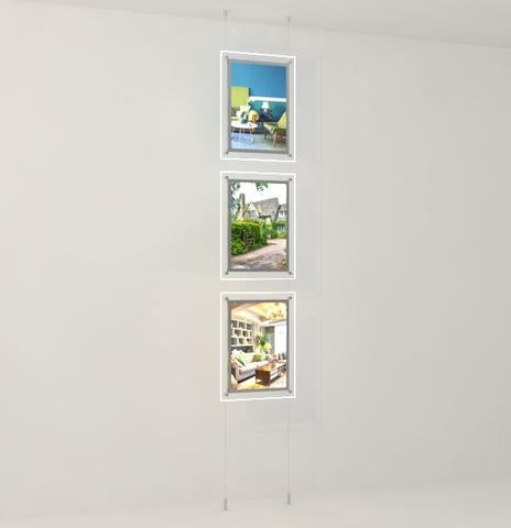 Portrait LED Light Window Pocket Display Kit Triple A3 (6201215)