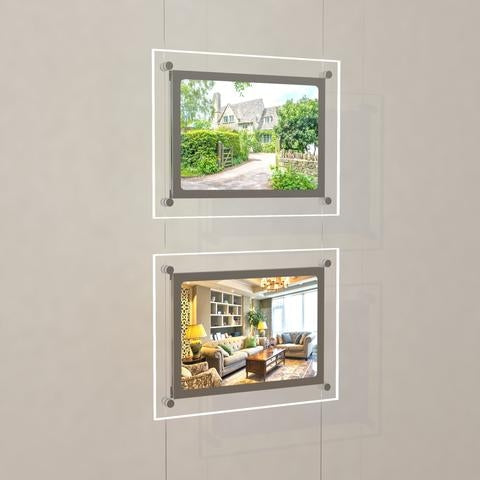 Load image into Gallery viewer, Landscape LED Light Window Pocket Display Kit Double A3 (6201615)