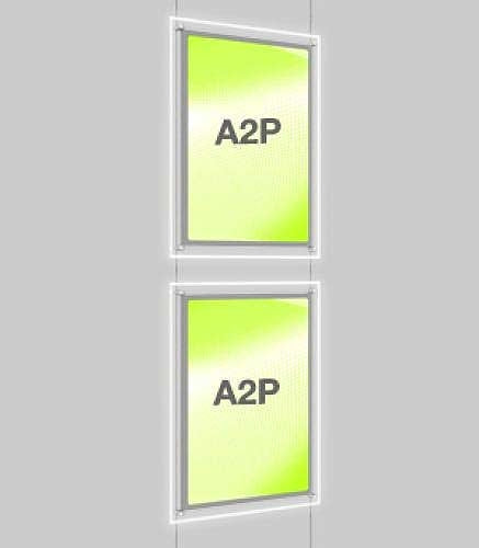 Load image into Gallery viewer, Portrait LED Light Window Pocket Display Kit Double A2 (6202115)