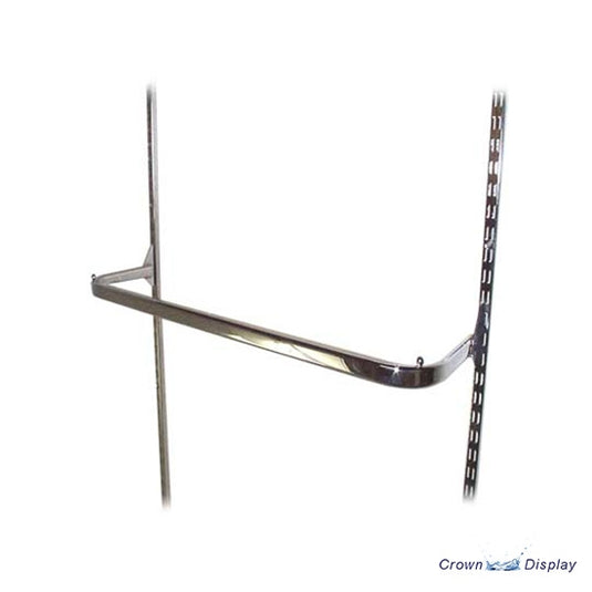 Economy D hanging rail for twin slot retail shelving systems