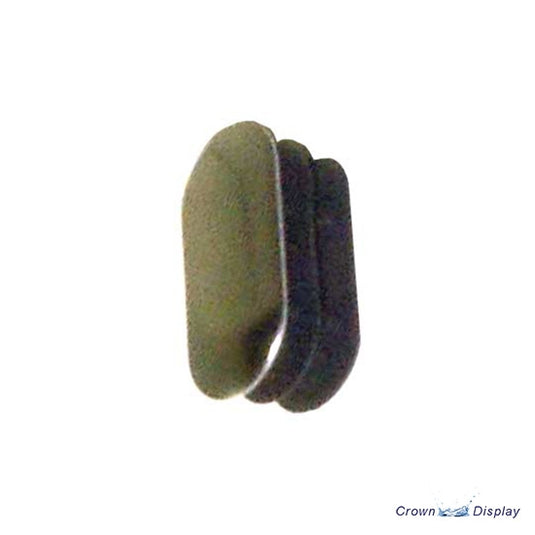 a flat oval end cap for use with lengths of flat sided oval tube in retail display systems
