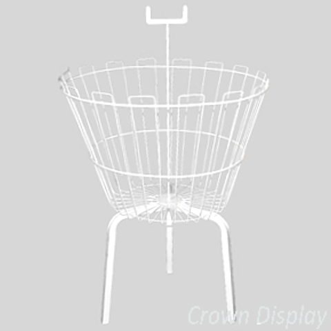 white round dump bin for retail display items