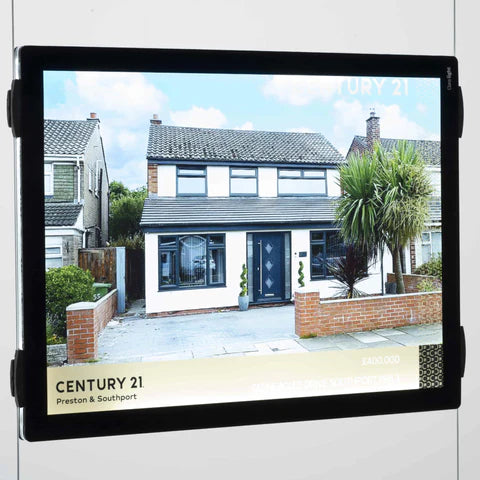 An A3 Claralight LED Lightpocket Display Unit in landscape format