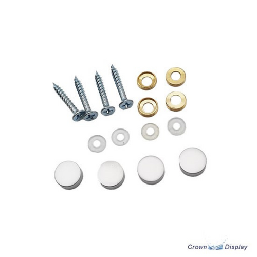 16mm screw head covers in a satin finish