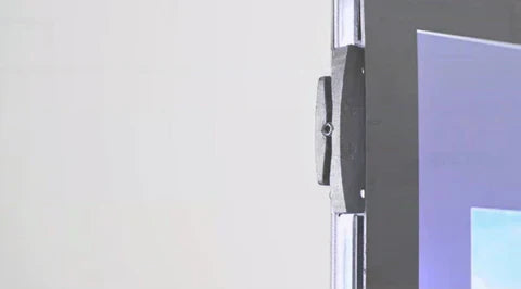 Showing the Claralight LED lightpocket innovative 1-click system for holding pockets