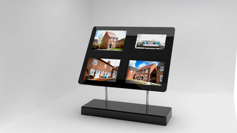 the claralight freestanding window display with 4 panels
