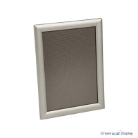 a silver framed Snap Frame for holding notices and signs