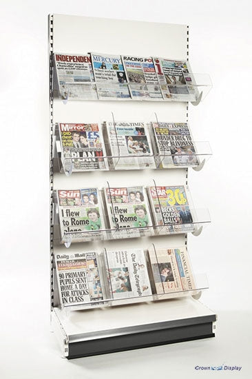 a 1250mm premier acrylic newspaper retail display unit