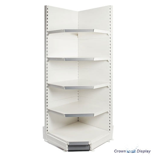 90 degree internal corner unit for use in retail display to make a continuous shelving run round corners