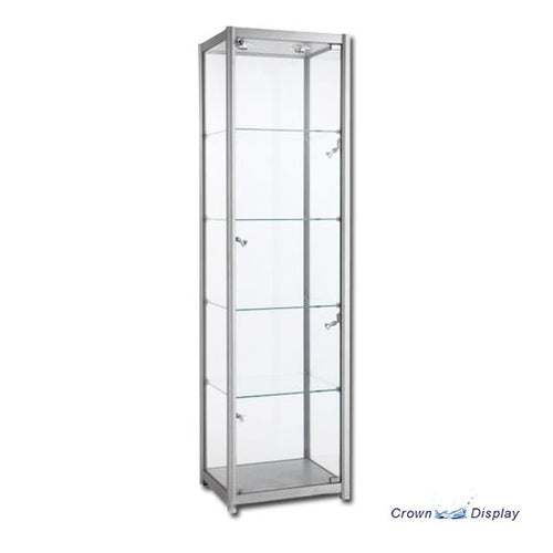 aluminium and glass showcase tower with lighting
