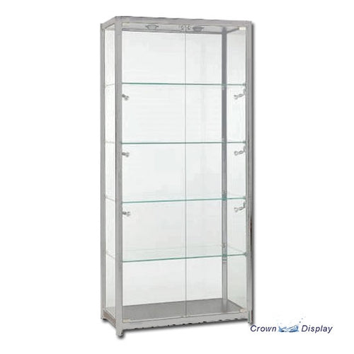 aluminium deluxe tower showcase with lighting