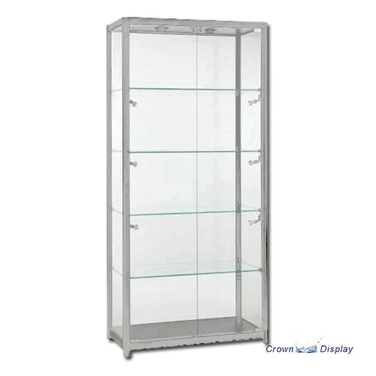 aluminium deluxe tower showcase with lighting