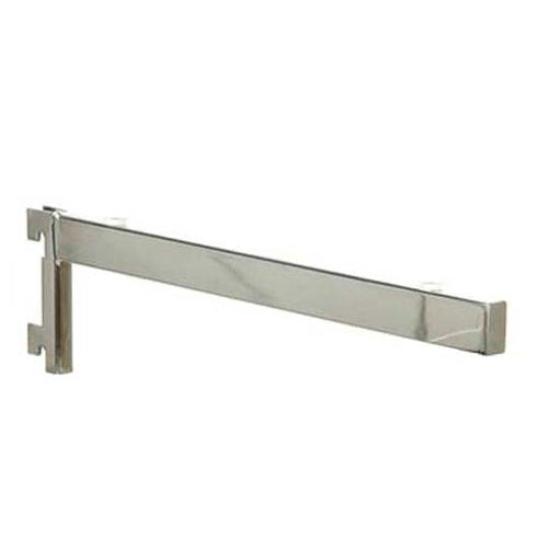 150mm glass shelf brackets for use with slotted wall channel retail display and shelving systems
