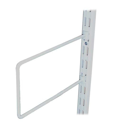 200mm white spring book end for use with twin slot or similar retail display systems