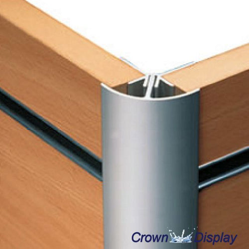 slatwall aluminium 2 part corner piece