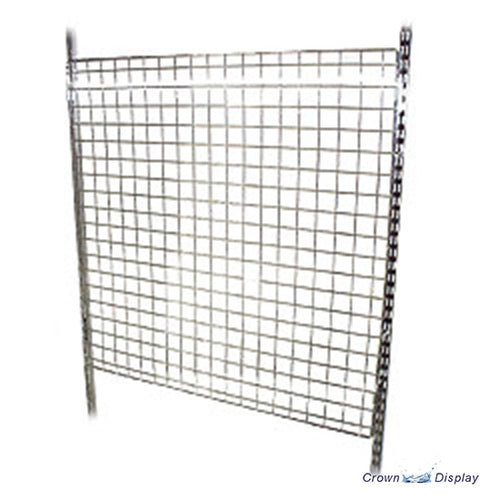 A mesh panel for using with Twin Slot shelving system. Available in 500mm and 1m heights.