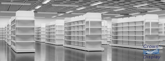 Retail shelving set for hire to tv and film studios