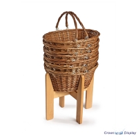 Wicker Shopping Basket Stand